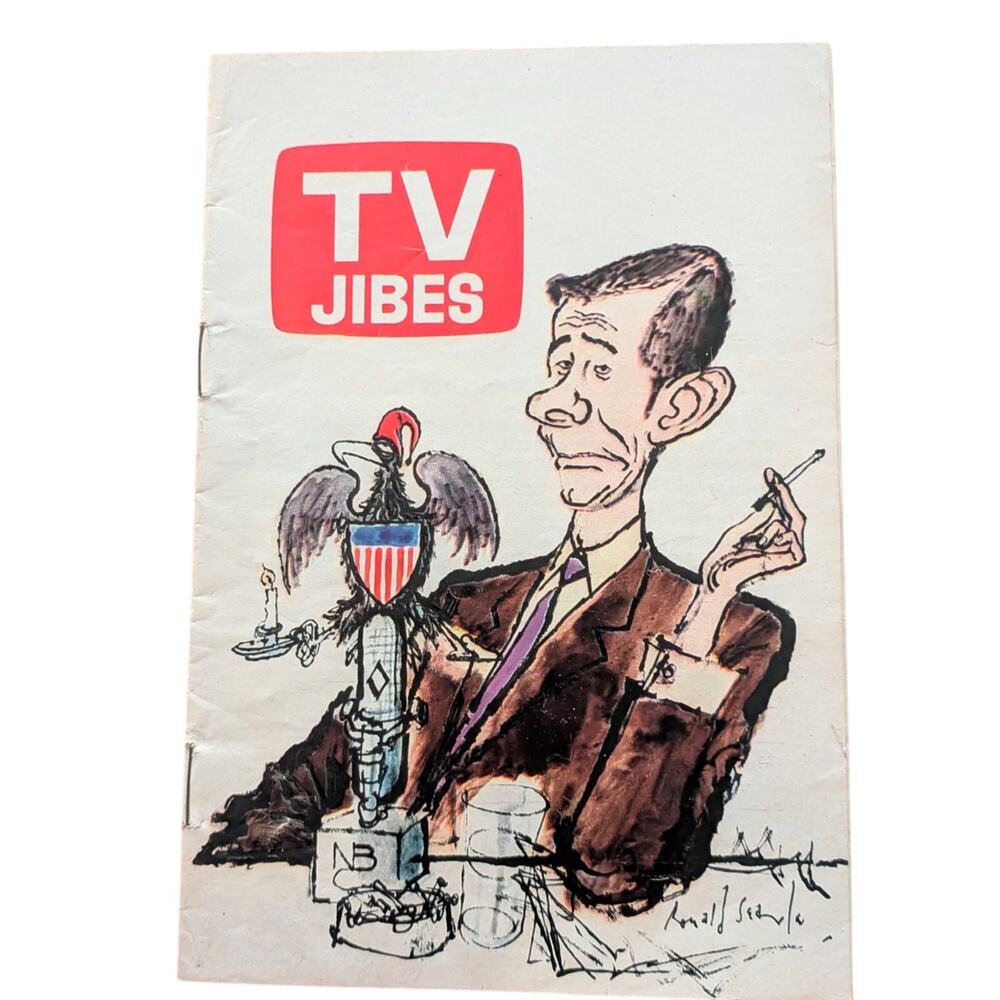 Vintage 1960s TV Guide cartoon / joke digest "TV Jibes"